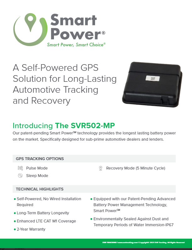 SVR502 GPS Tracking Devices solutions