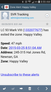 Email for Zone Alert